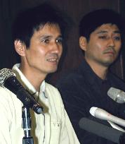 Released Japanese journalist meets press